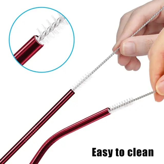 Eco-Friendly Stainless Steel Straws Set β 3 Straws + 2 Brushes πβ»οΈ Blendit