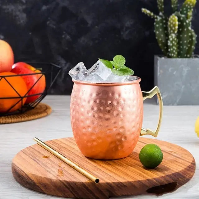 Copper Mug + Stainless Steel Straw Set β Eco-Friendly & Stylish Blendit