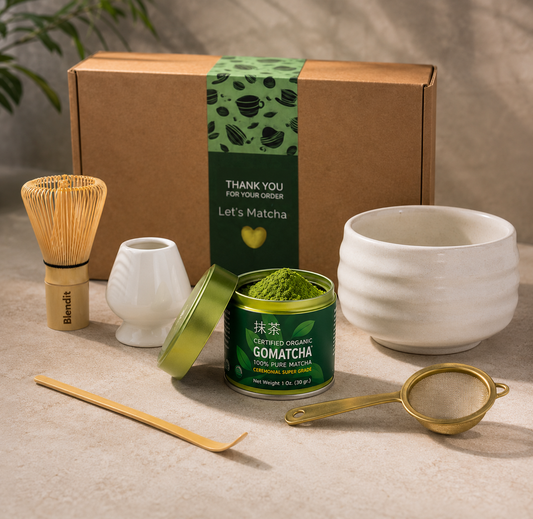 Matcha Ceremonial Set β 5 Tools + 30g Organic GoMatcha