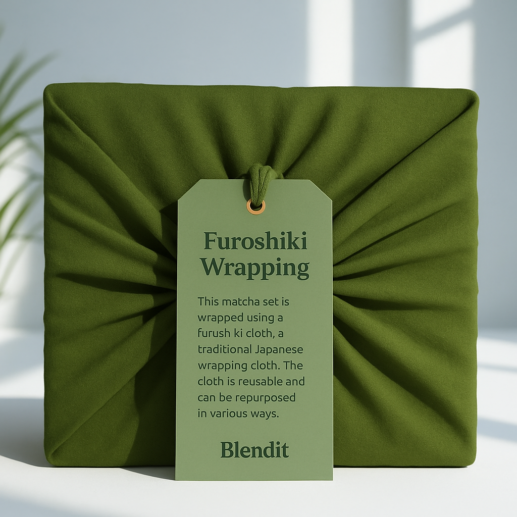 Matcha Set Gift Wrap (Reusable Furoshiki Style) Blendit
