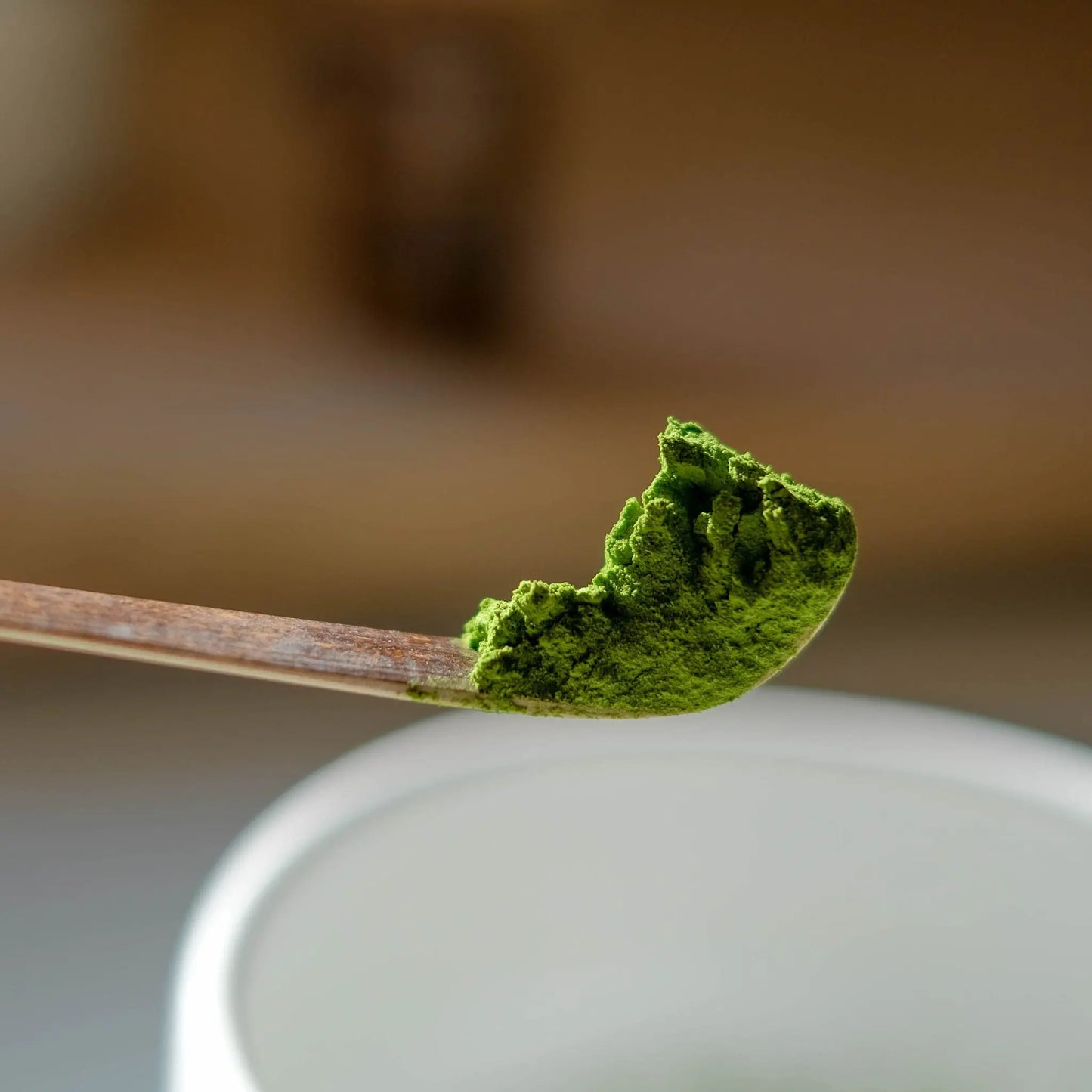 Eco-friendly bamboo spoon for matcha powder