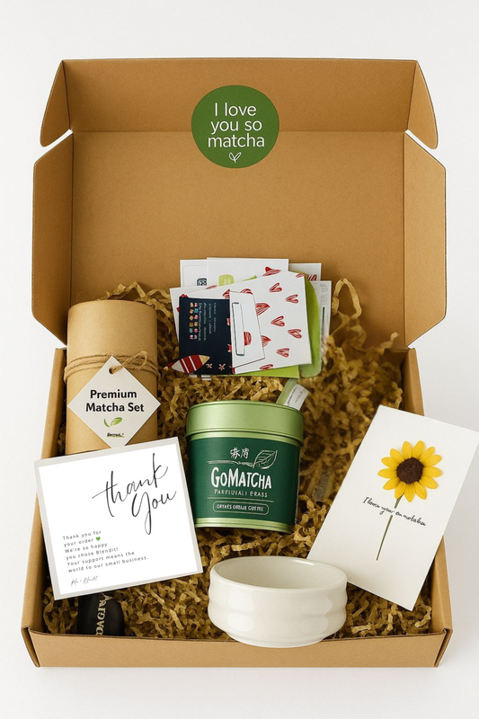 Matcha Ceremonial Set – 4-Piece Matcha Tools PLUS 30g Organic GoMatcha Blendit