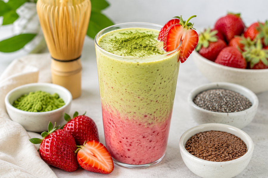 Strawberry Matcha Smoothie Recipe: Calories and Nutrition Facts