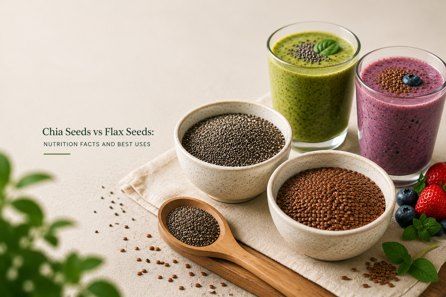 Chia Seeds vs Flax Seeds: Nutrition Comparison & Best Uses | Blendit