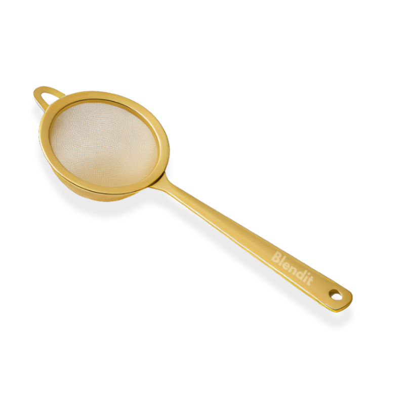 Gold Stainless Steel Fine Mesh Strainer – Size S | Premium Kitchen Tool Blendit