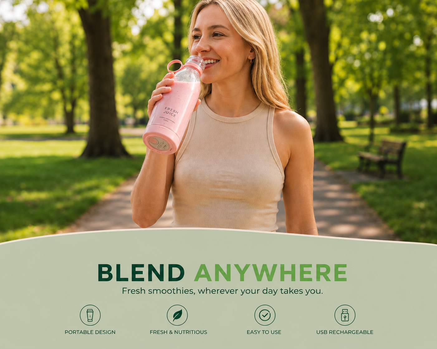 Fresh Juice Blender — 350ml Portable Blender