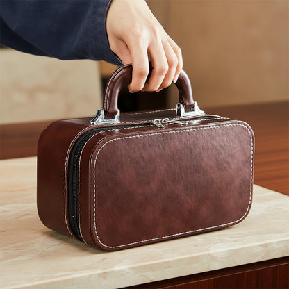 Luxury Portable Ceramic Tea Set with Leather Travel Case – Traditional Gongfu Style - Limited Edition Blendit