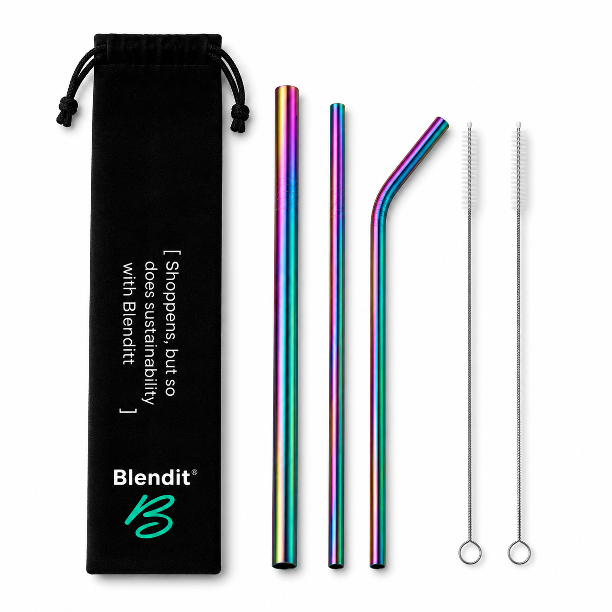 Blendit Premium Reusable Straw Set
