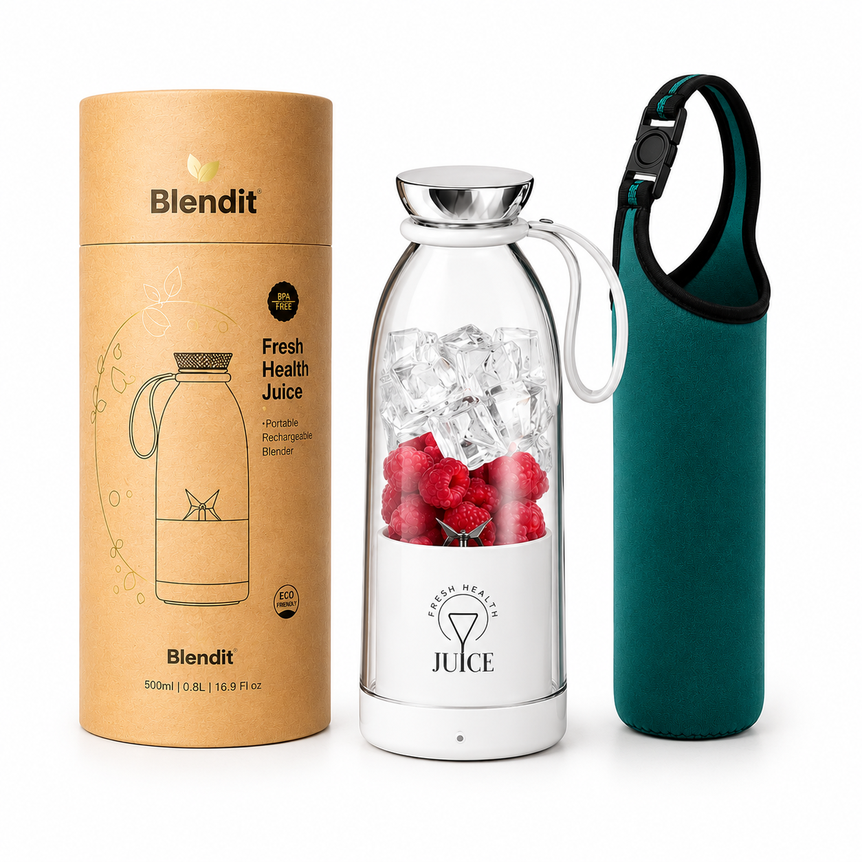 Fresh Health Juice by Blendit — 500ml Portable Blender