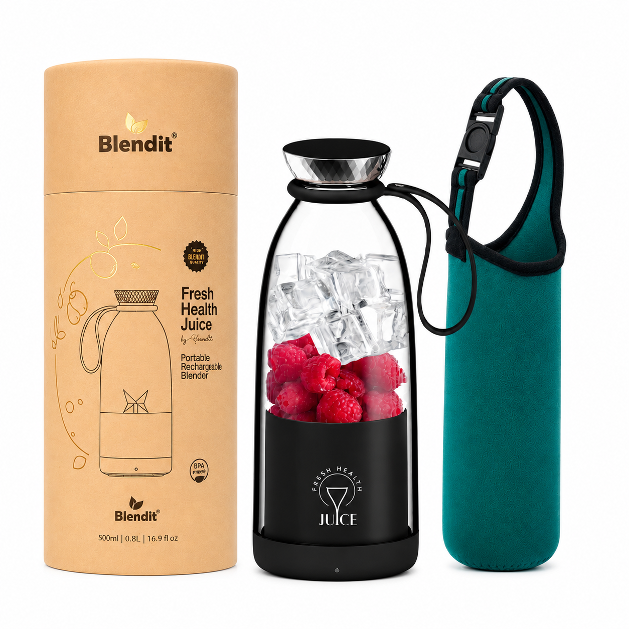 Fresh Health Juice by Blendit — 500ml Portable Blender