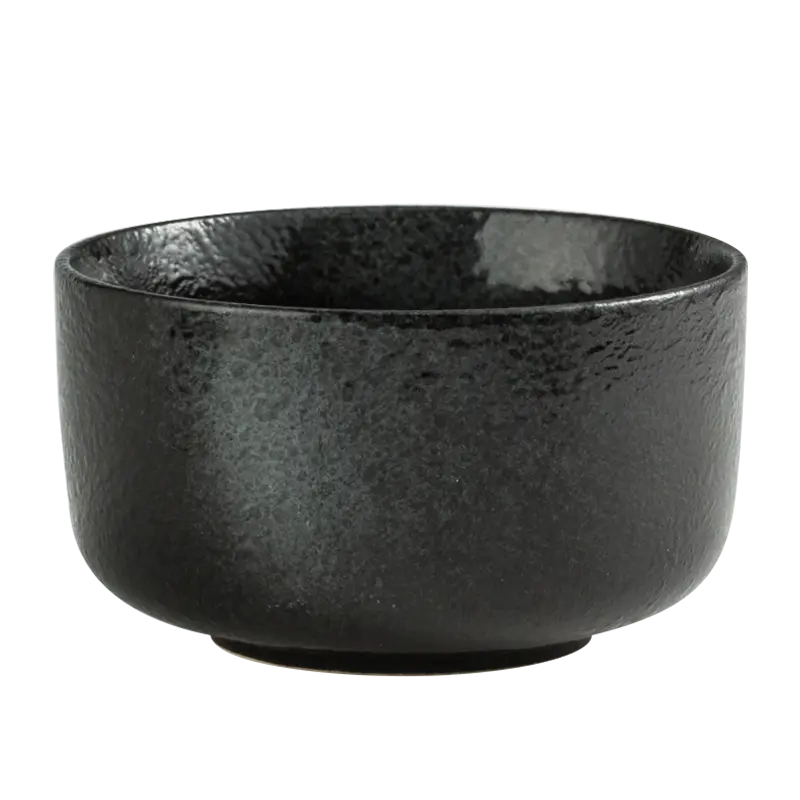 Japanese Matcha Bowl – Matte Black | 400ml Traditional Chawan for Tea Ceremony Blendit