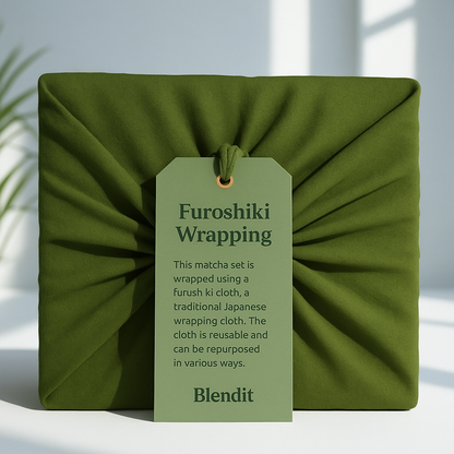 Matcha Set Gift Wrap (Reusable Furoshiki Style) Blendit