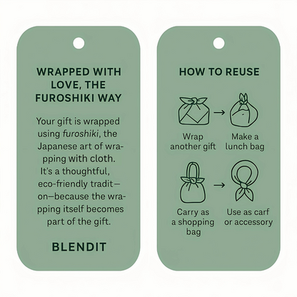 Matcha Set Gift Wrap (Reusable Furoshiki Style) Blendit