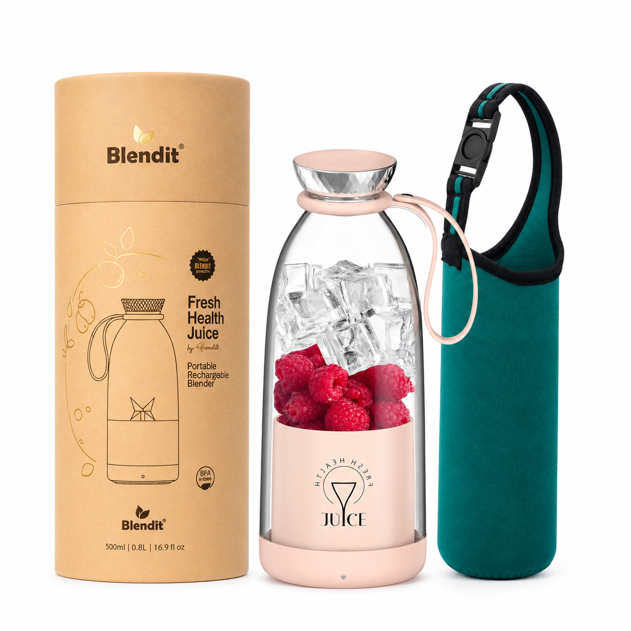 Fresh Health Juice by Blendit — 500ml Portable Blender